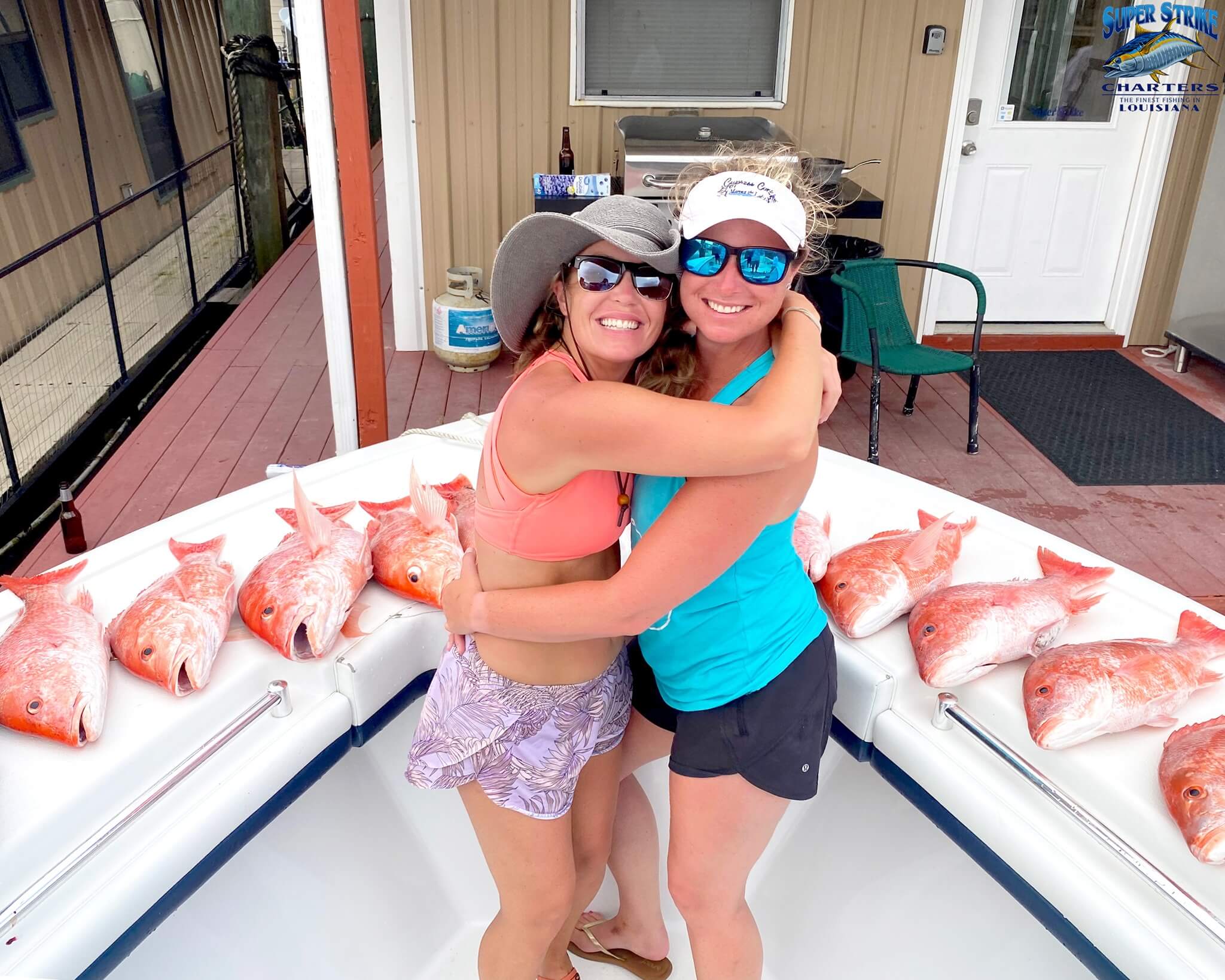Red snapper caught on fishing charter in Venice, Louisiana