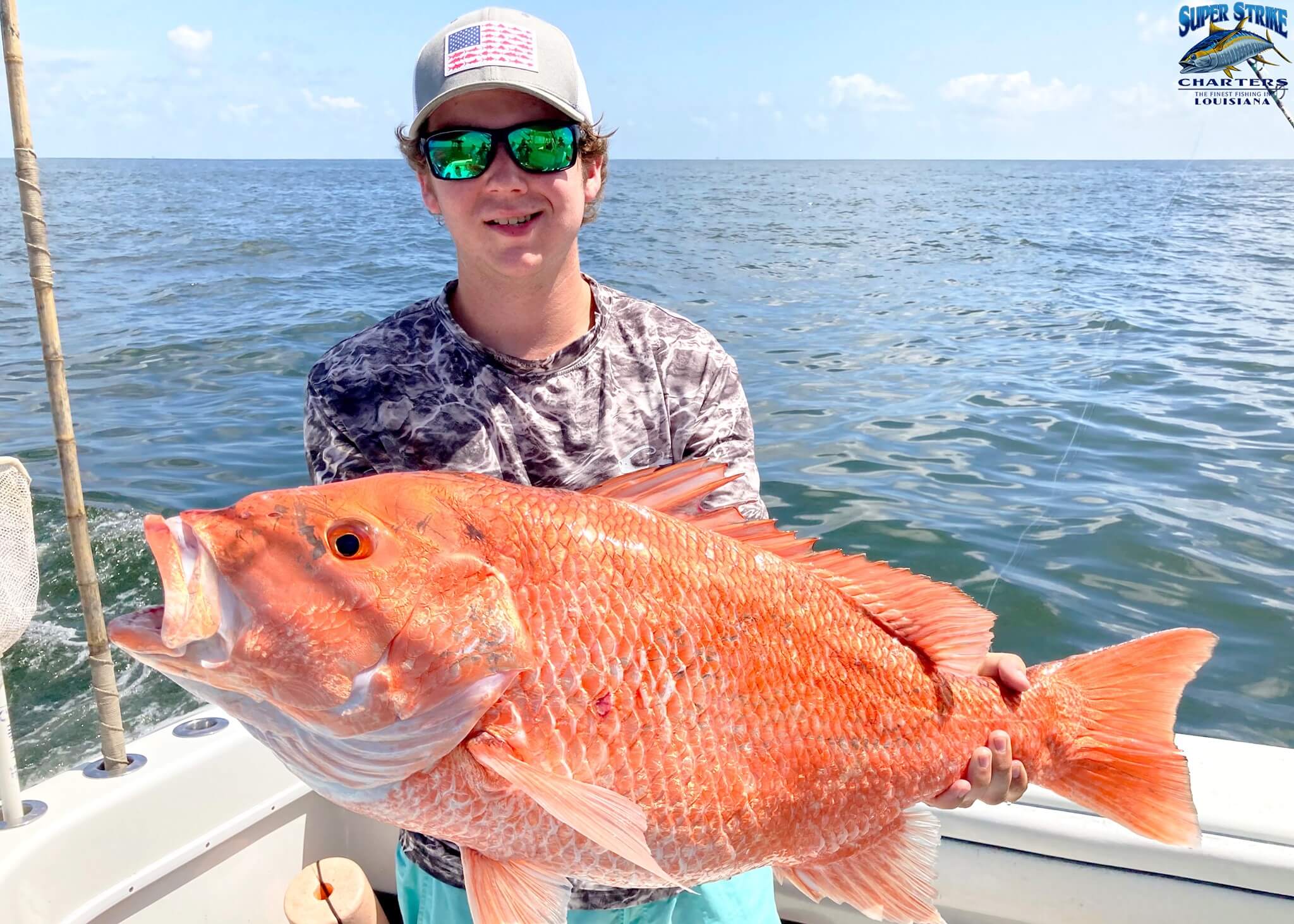 Red snapper caught on fishing charter in Venice, Louisiana