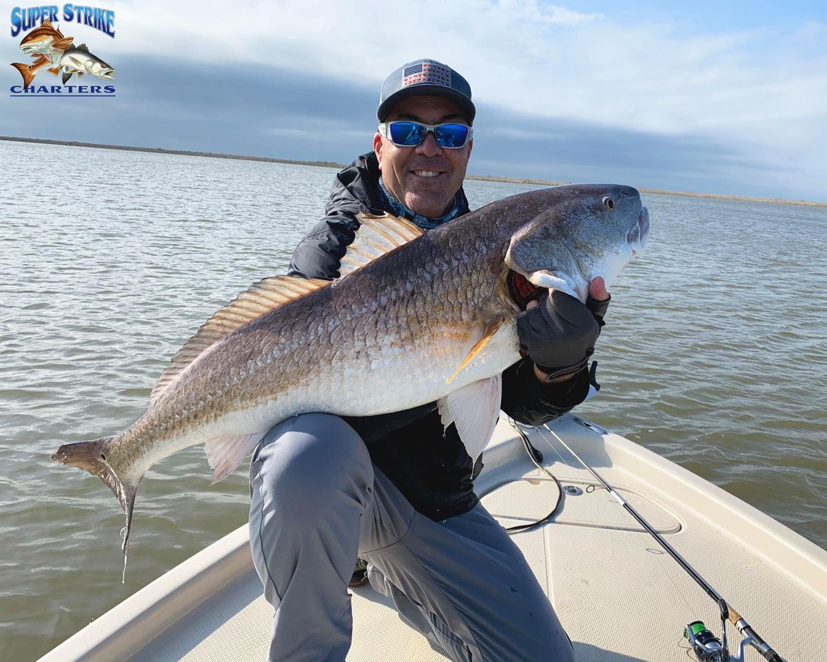 Redfish caught on fishing charter in Venice, Louisiana