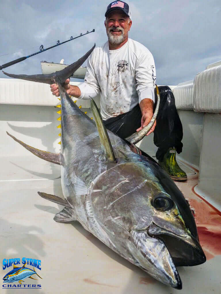 Yellowfin Tuna caught on deep sea fishing charter in venice, louisiana